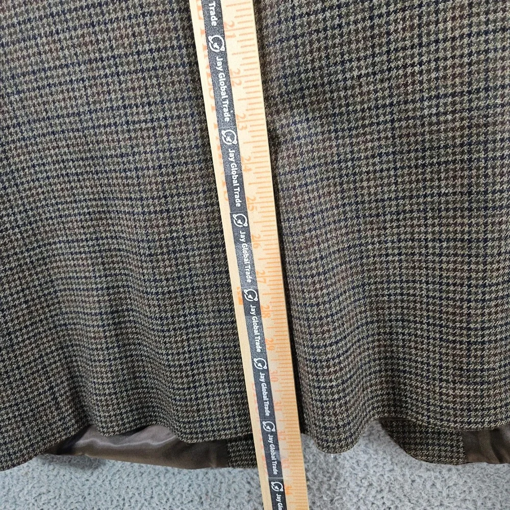 Lauren Ralph Lauren Mens 44L Wool Houndstooth‎ Sport Coat Blazer Brown